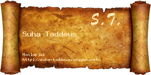 Suha Taddeus névjegykártya